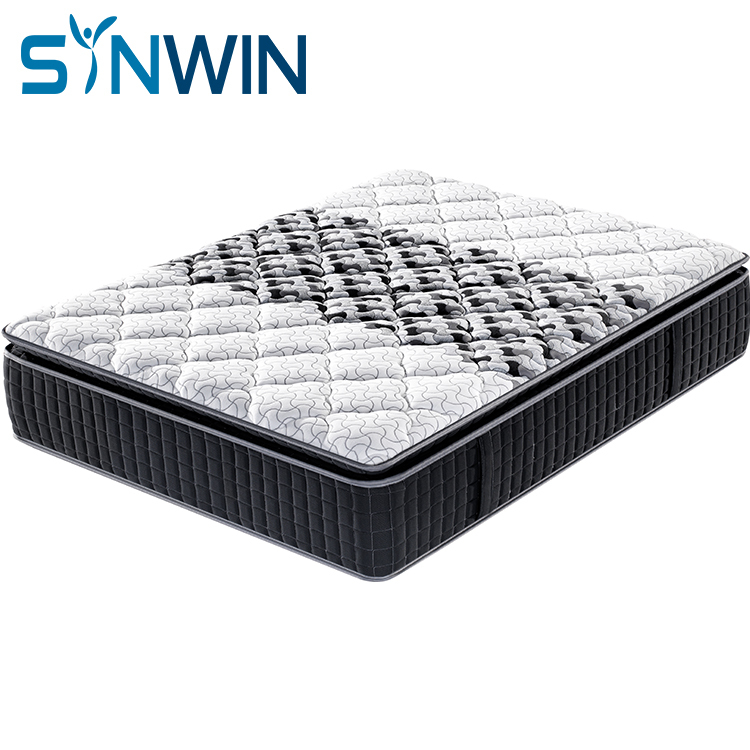 30cm Pillow top continuous coil compressed spring mattress for hotel