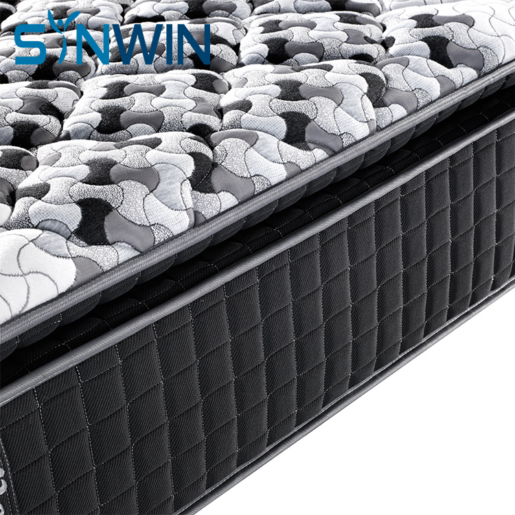 30cm Pillow top continuous coil compressed spring mattress for hotel