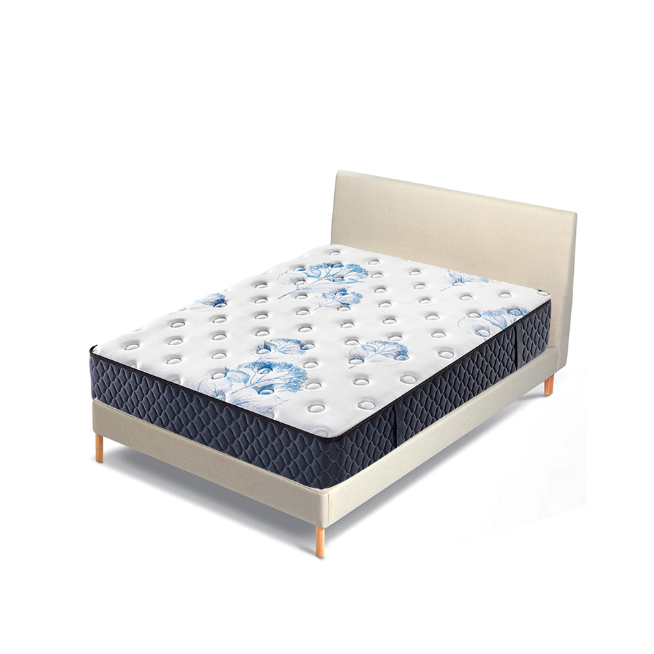Roll up Memory foam Tight top continuous spring mattress for student dormitory