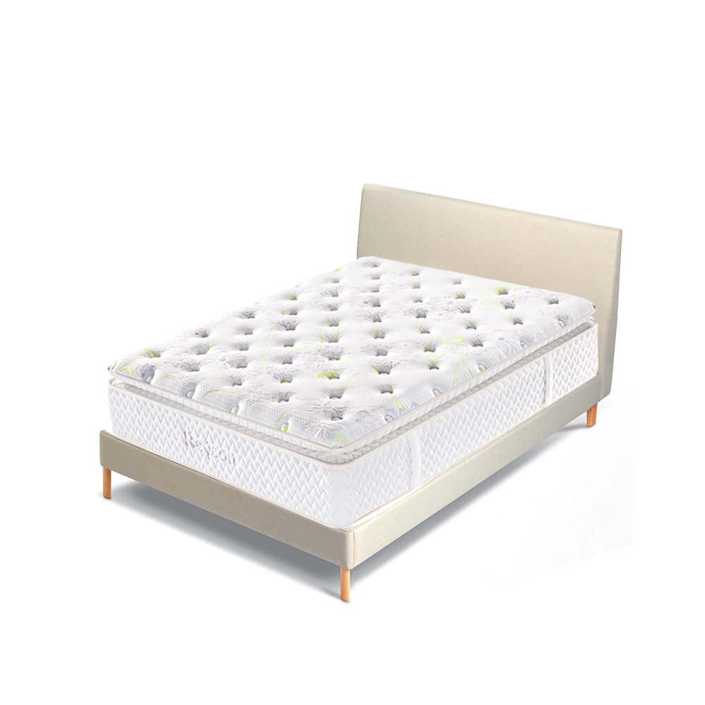 Synwin factory hotel luxury pocket spring double bed mattress with flower and leaves patten like in the forest