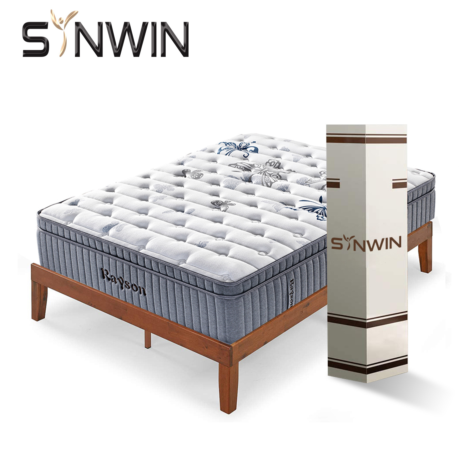 5 star Synwin China factory Euro Top Hot Sale 7 Zone Pocket Spring Hybrid Mattress
