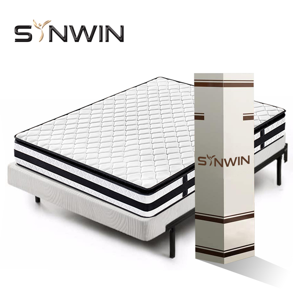 23cm tight top modern style firm mattress in box roll up spring mattress